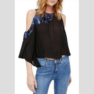 FREE PEOPLE All About You Embellished Blouse - S